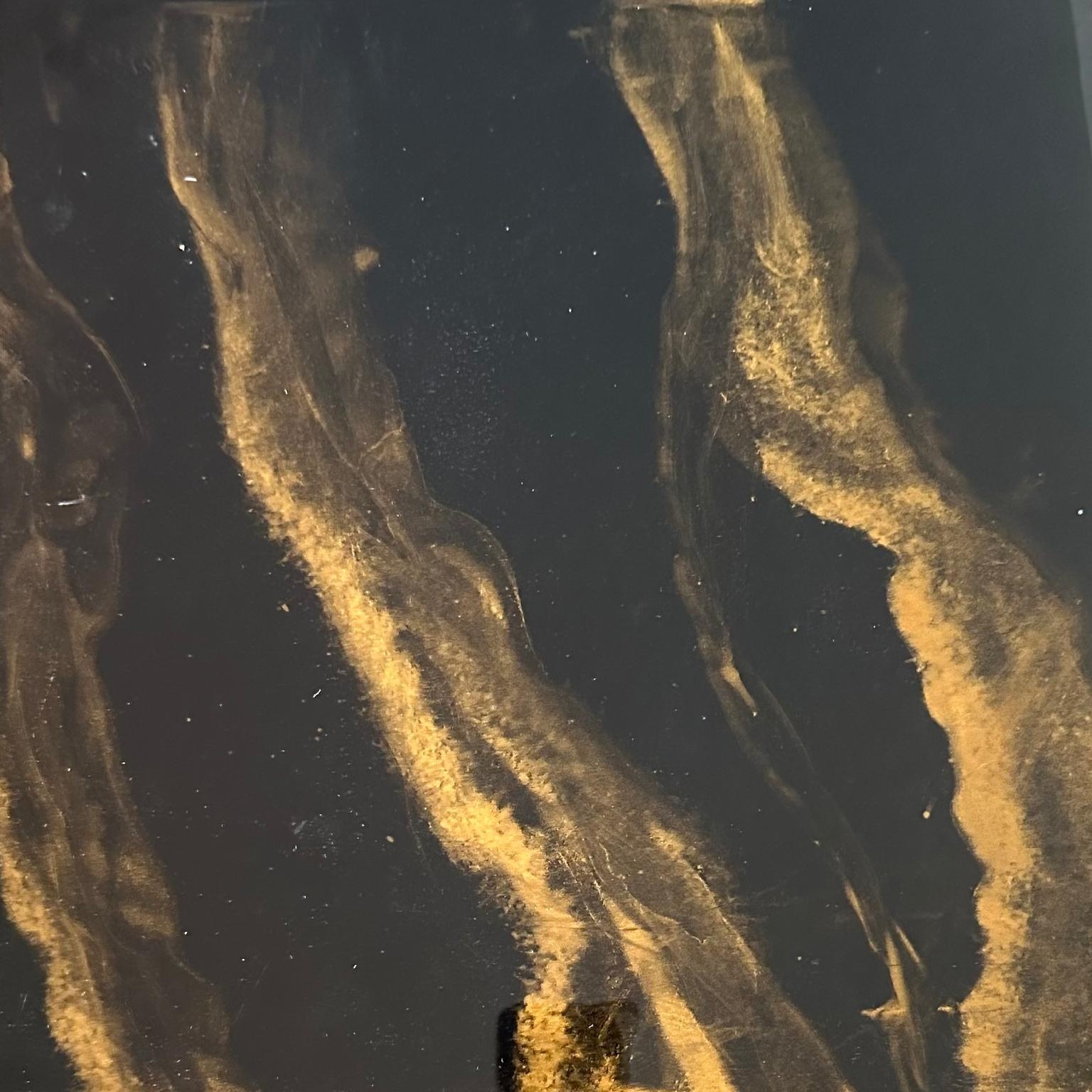 Black & Gold epoxy floor finish