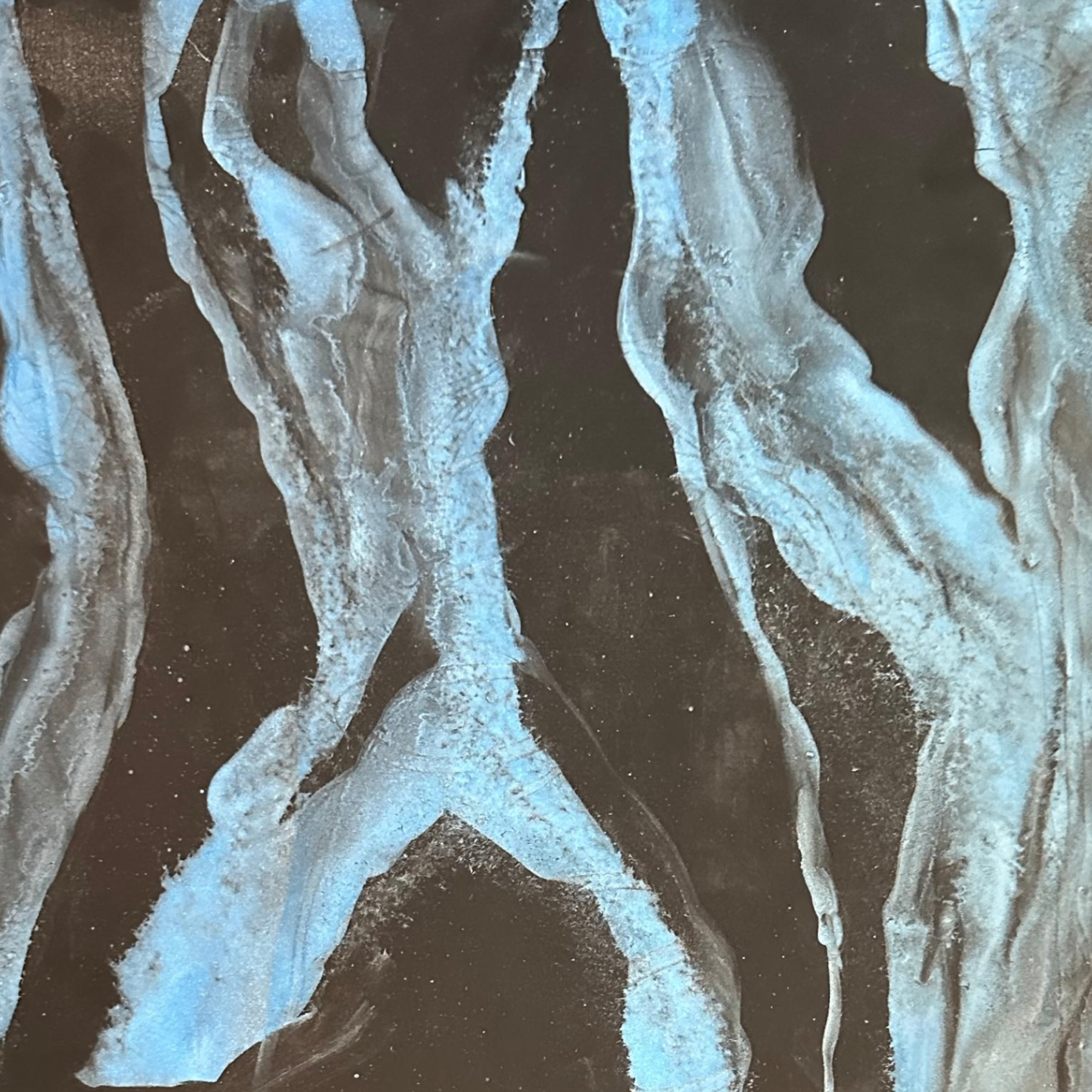 Sapphire Veins epoxy floor finish
